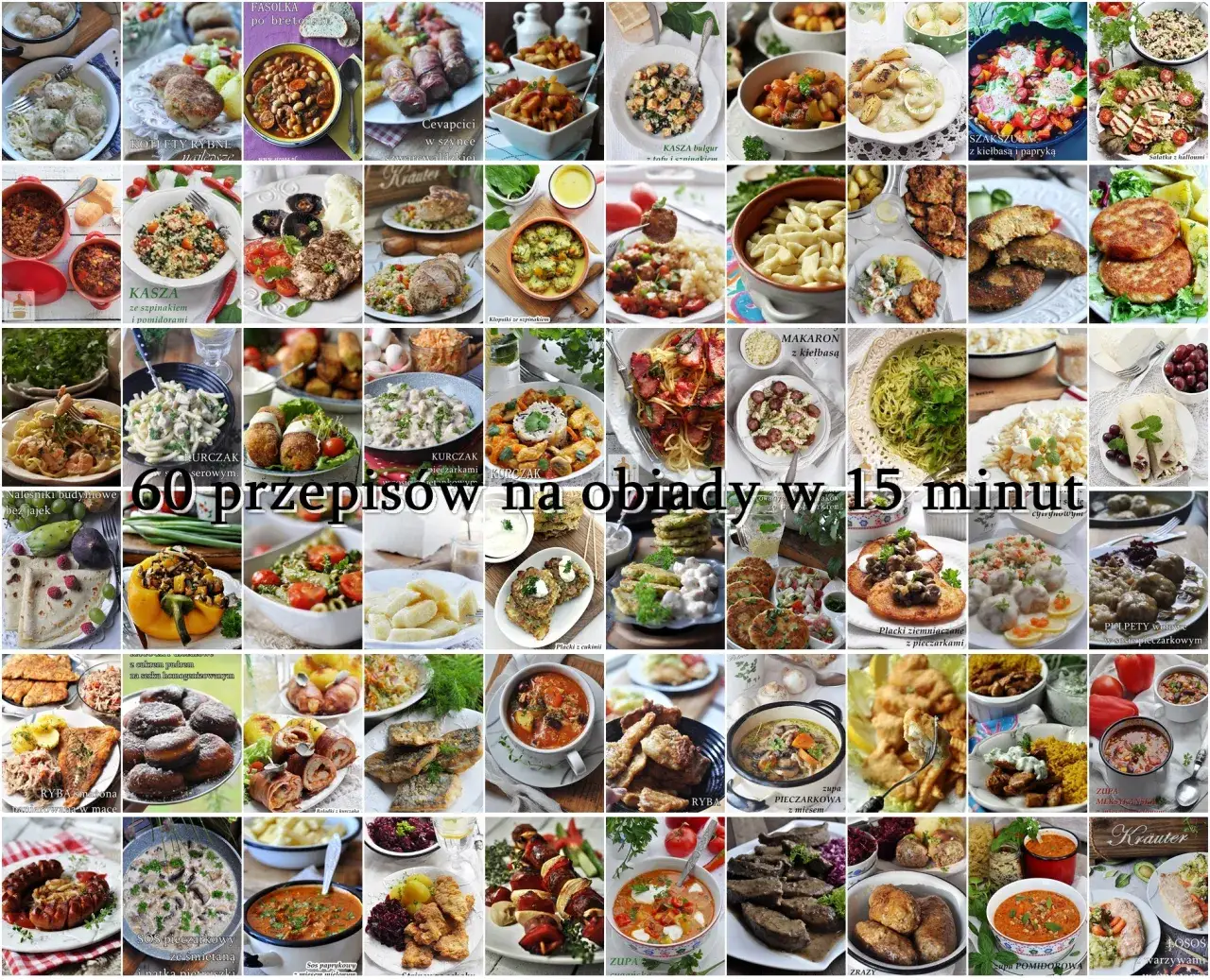 różnorodne szybkie obiady w 15-30 minut